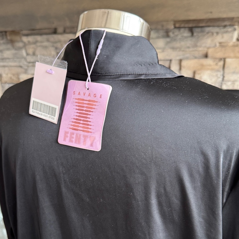 Savage X Fenty Satin Black Blazer - Picture 10 of 14
